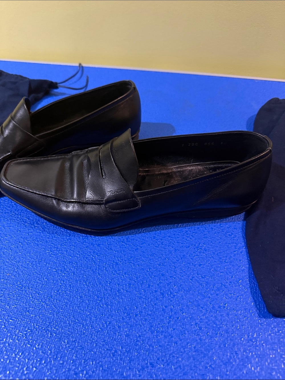 Prada Square Toe Penny Loafers - Picture 4 of 8